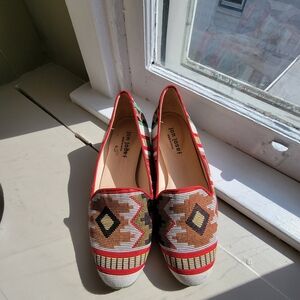 Jon Josef, Multi Geometric Pattern Flats with Rounded Toe, Size 8 1/2